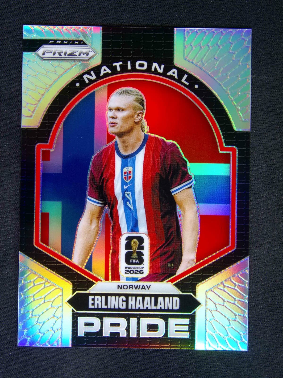 2026 Panini Prizm FIFA World Cup Erling Haaland #18 National Pride SSP