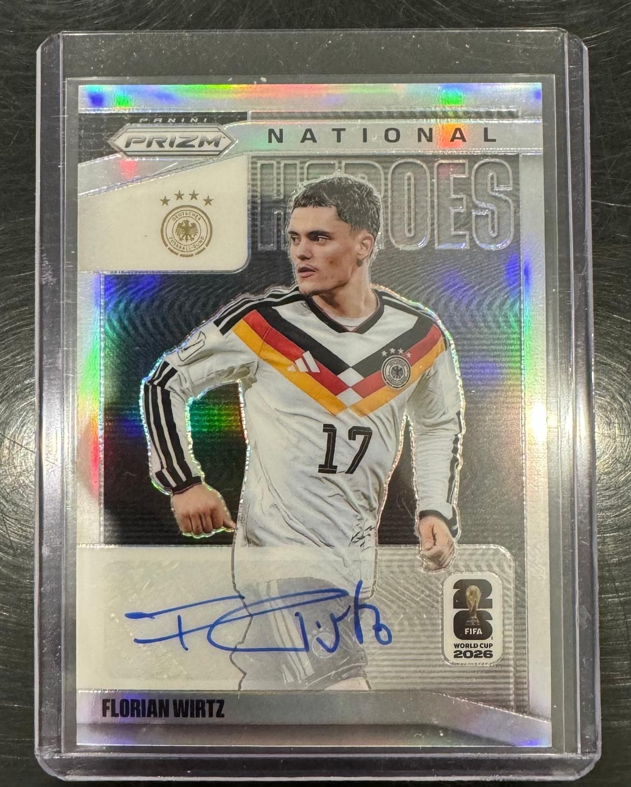 FLORIAN WIRTZ NATIONAL HEROES SILVER PRIZM AUTO #142/199 -  2026 PRIZM WORLD CUP