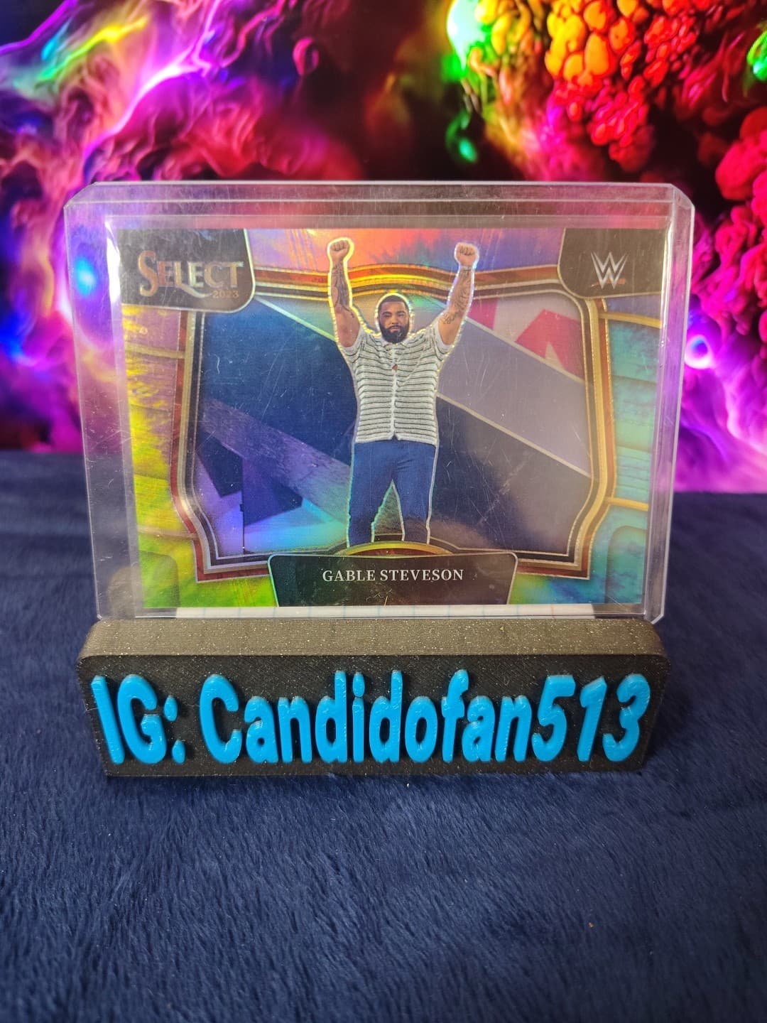 2023 Panini Select WWE #269 Gable Steveson Ringside Parallel UFC MMA /25 Tie Dye