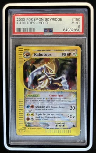 2003 Pokemon Skyridge Kabutops #150/144 PSA 9