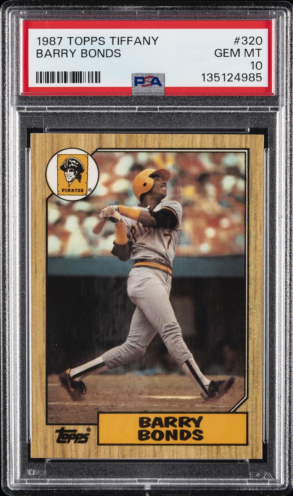 1987 TOPPS TIFFANY #320 BARRY BONDS PSA 10