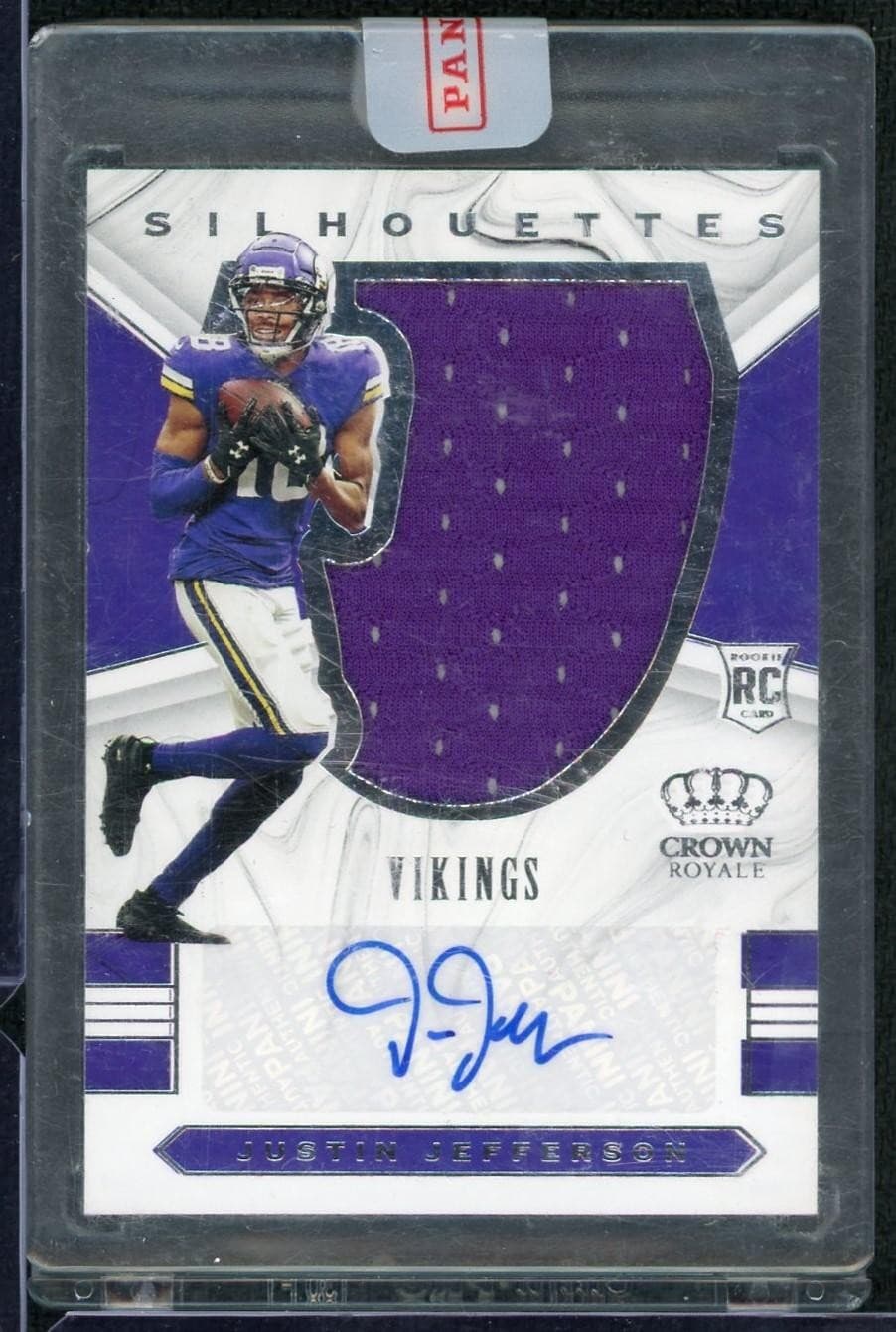2020 Panini Crown Royale Justin Jefferson Silhouettes Rookie Patch Auto /99