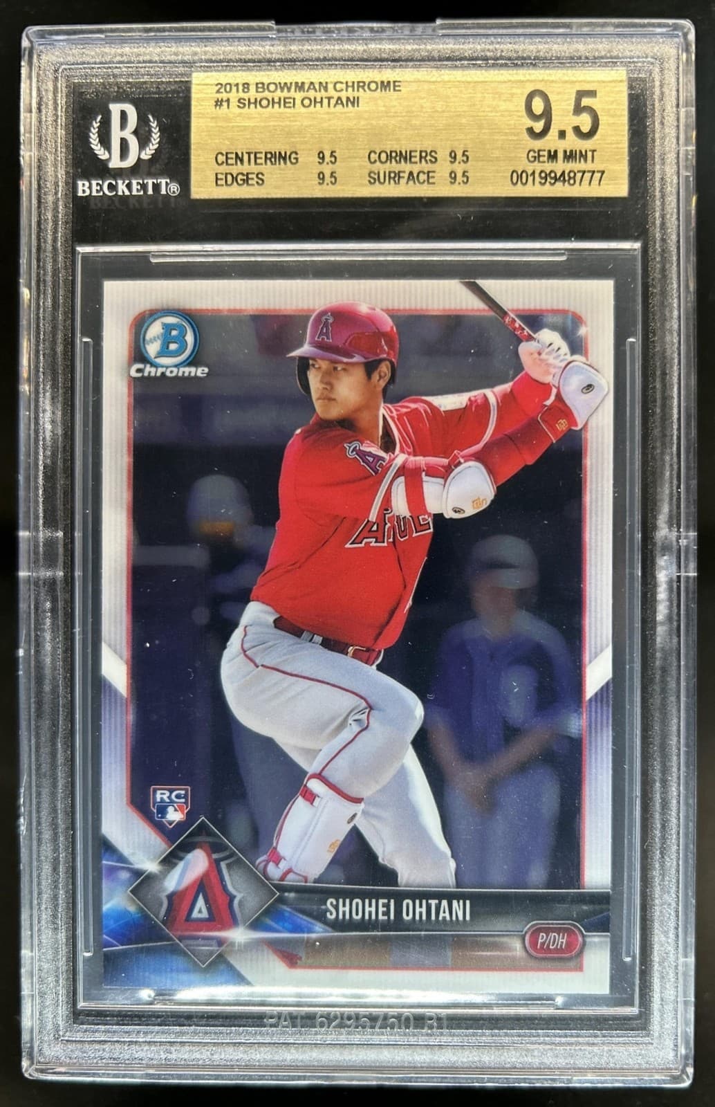 2018 Bowman Chrome Shohei Ohtani RC Rookie #1 Angels BGS 9.5 GEM MINT