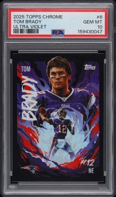 2025 Topps Chrome Tom Brady Ultra Violet #6 PSA 10