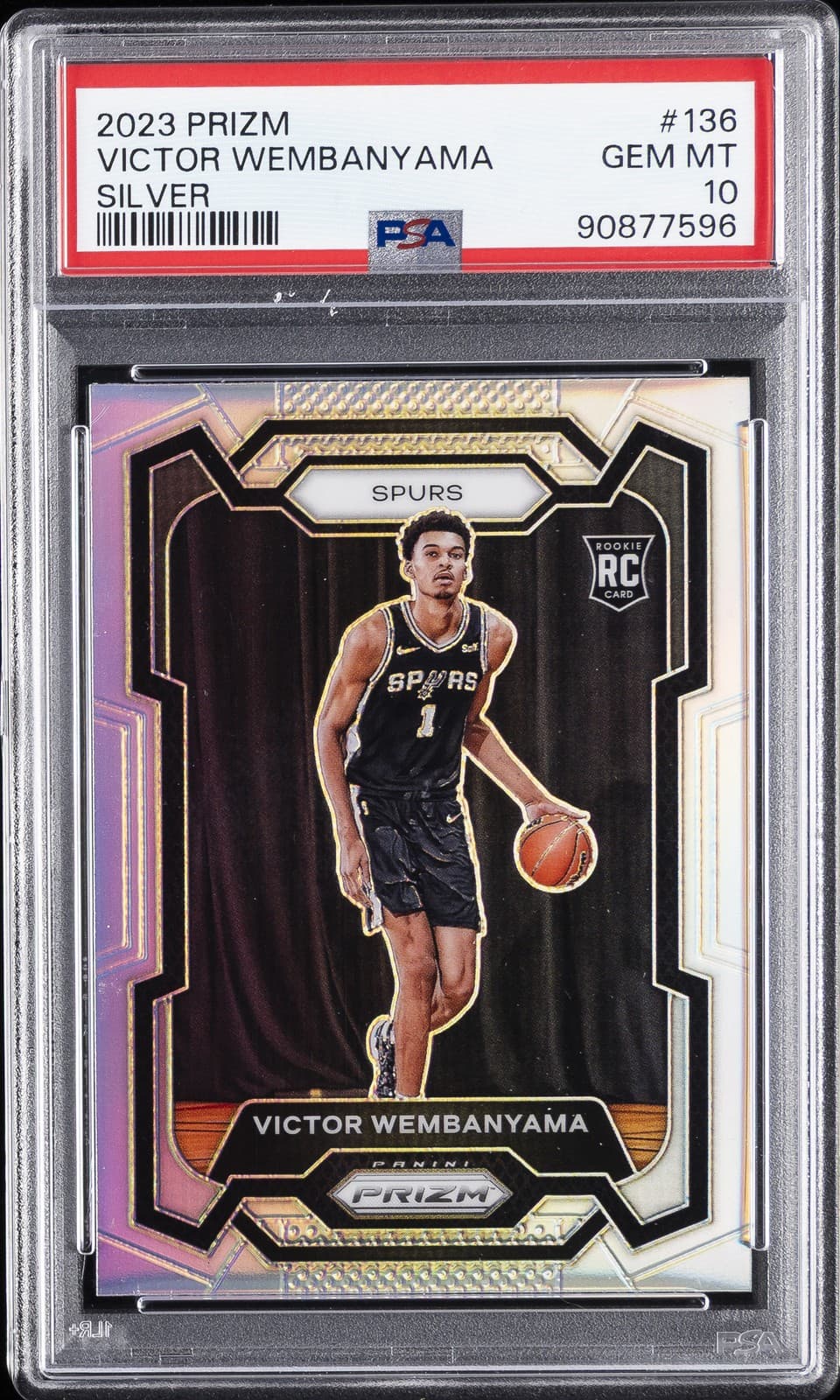 2023 Panini Prizm Silver Prizm #136 Victor Wembanyama Rookie Rc Psa 10