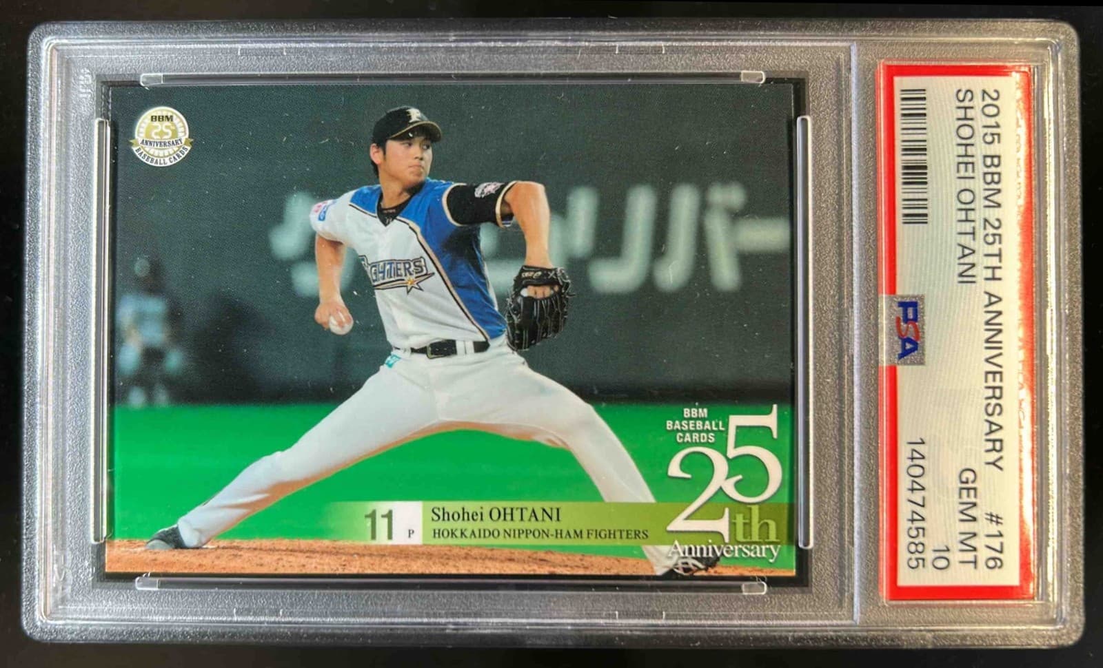 2015 BBM 25th Anniversary Shohei Ohtani #176 PSA 10 GEM MINT Gem Mint