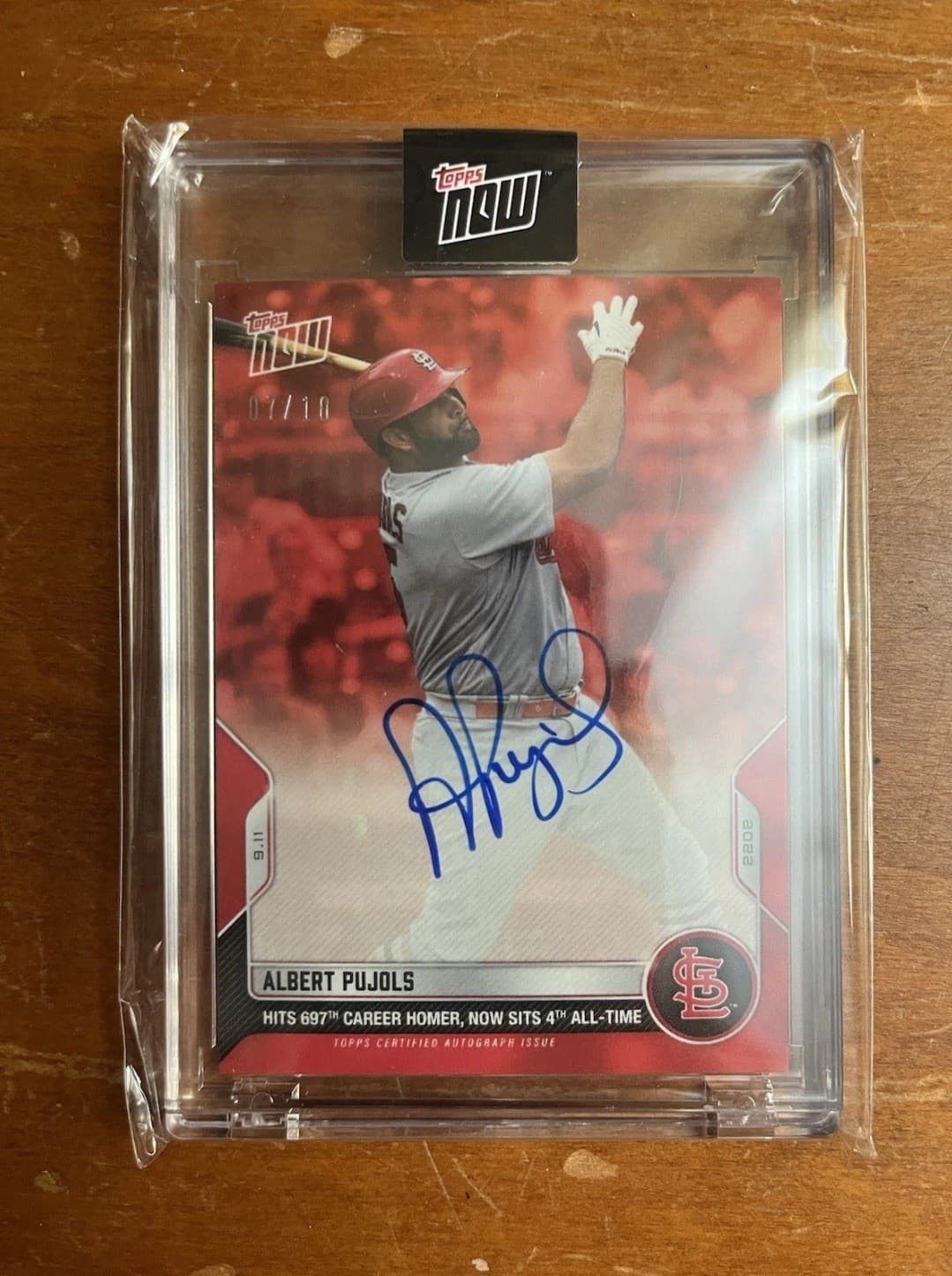 2022 Topps Now - Albert Pujols #881 Red /10. Sealed In Hand Free Shipping