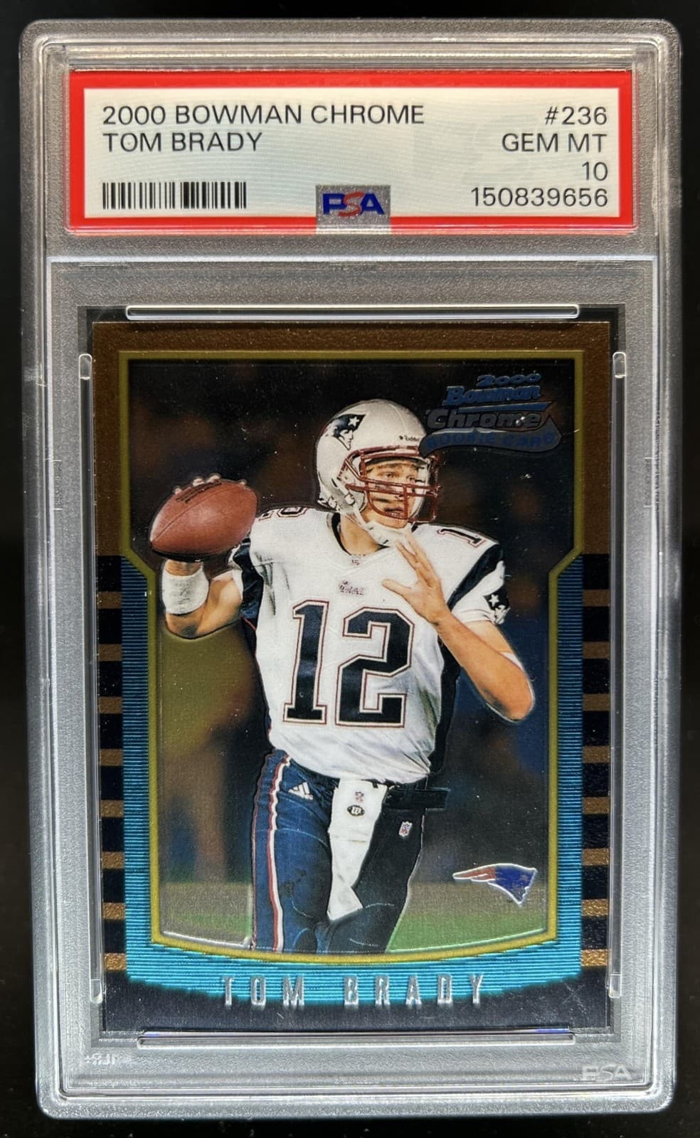 2000 Bowman Chrome Tom Brady Rookie RC #236 Patriots PSA 10 GEM MINT