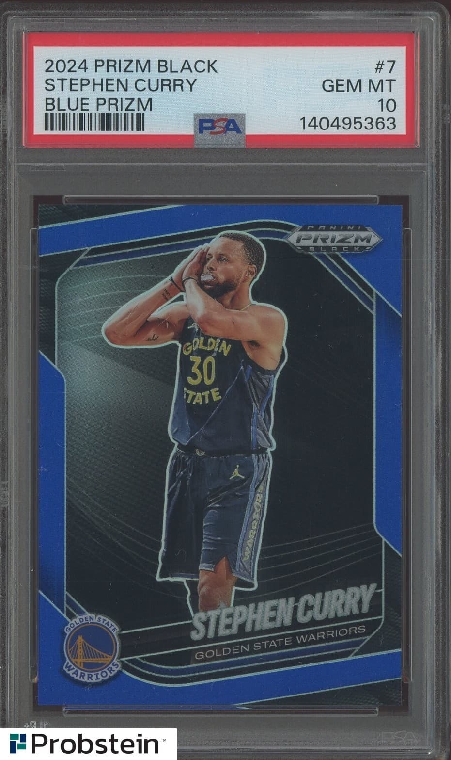 2024 Panini Blue Prizm Black #7 Stephen Curry Warriors 10/199 PSA 10 GEM MINT