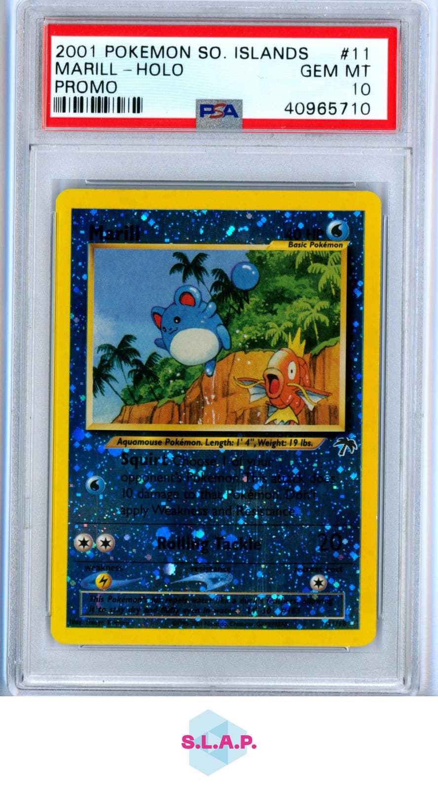 MARILL HOLO PROMO POKEMON SOUTHERN ISLANDS PROMO 2001 11 PSA 10
