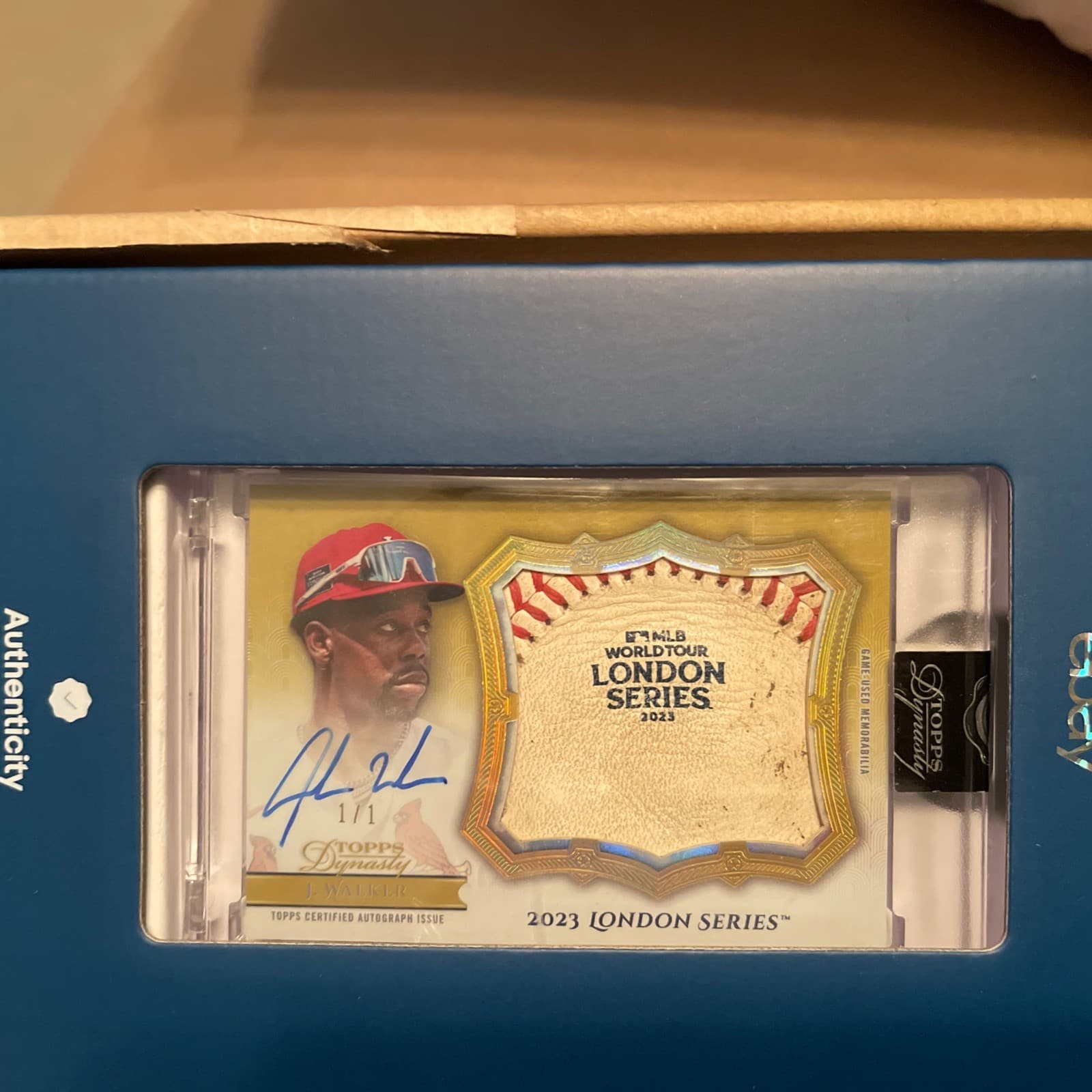 2024 Topps Dynasty Jordan Walker Special Event Baseball Leather Auto Gold 1/1 RC
