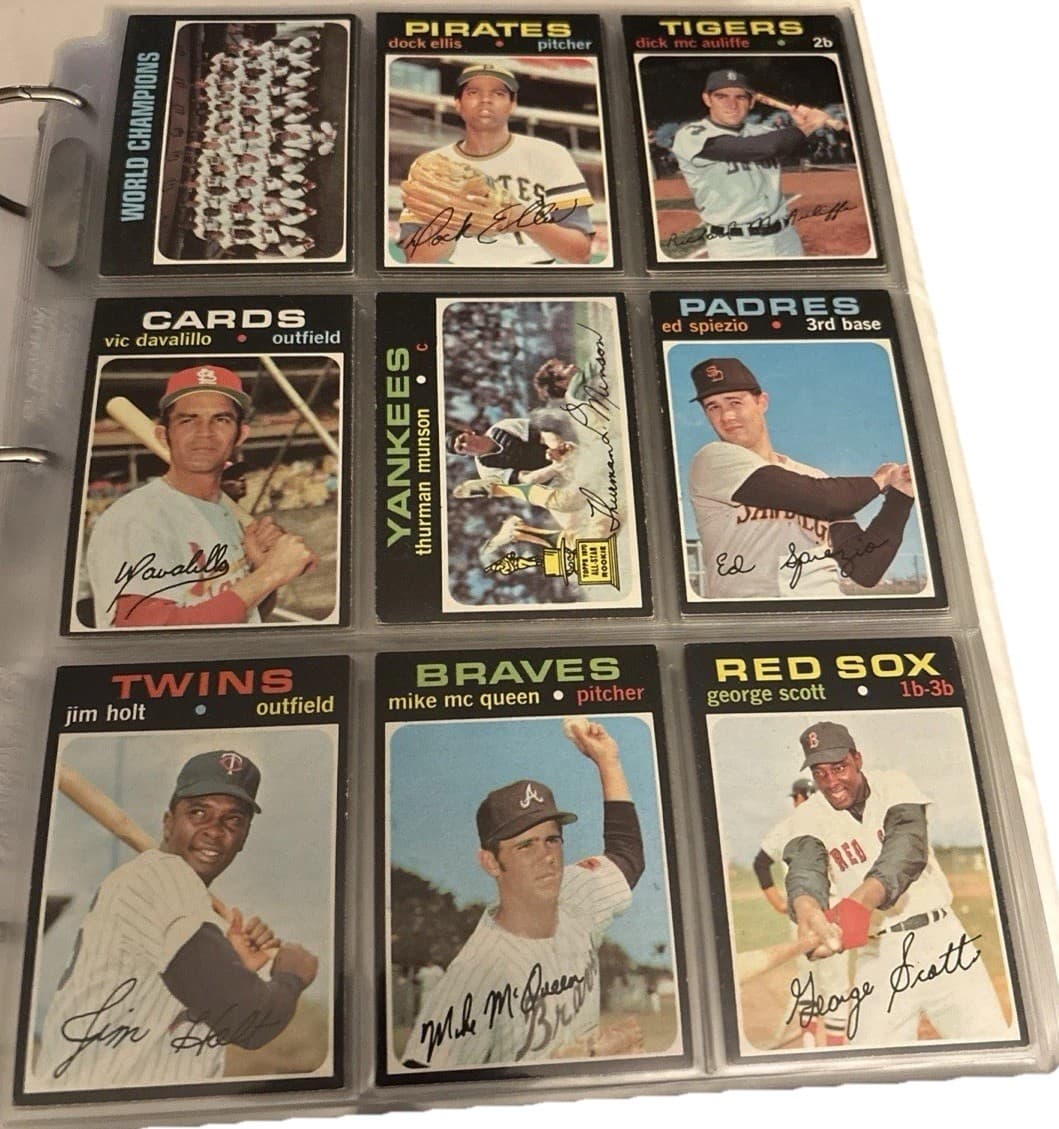 1971 Topps Baseball Complete Set 1-752 Very Nice Set EX/EX+. Clean Checklists