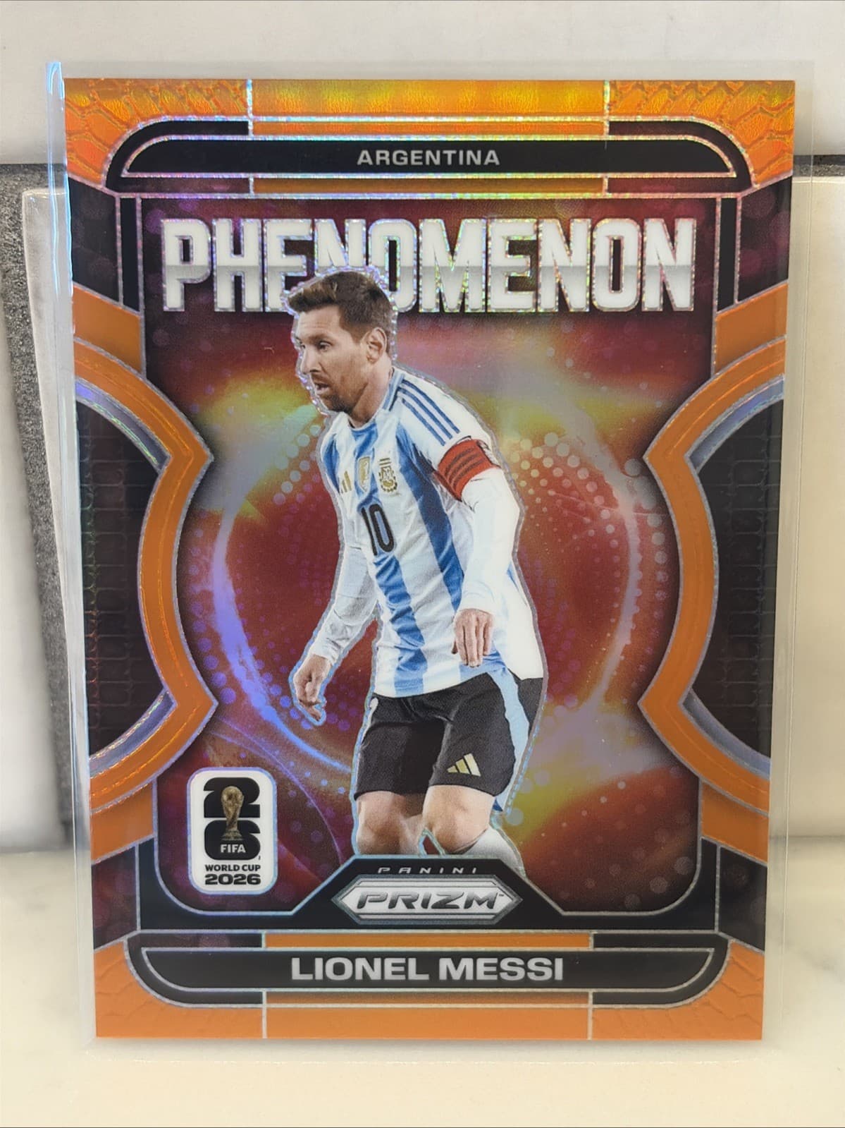 2026 Prizm World Cup Lionel Messi SSP Orange Phenomenon 19/25