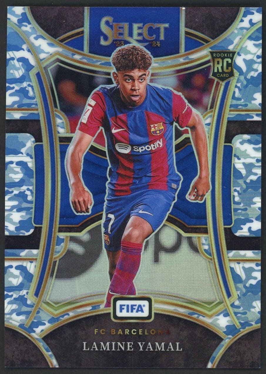 2023-24 Select FIFA Soccer Mezzanine Winter Camo #124 Lamine Yamal RC Rookie /99