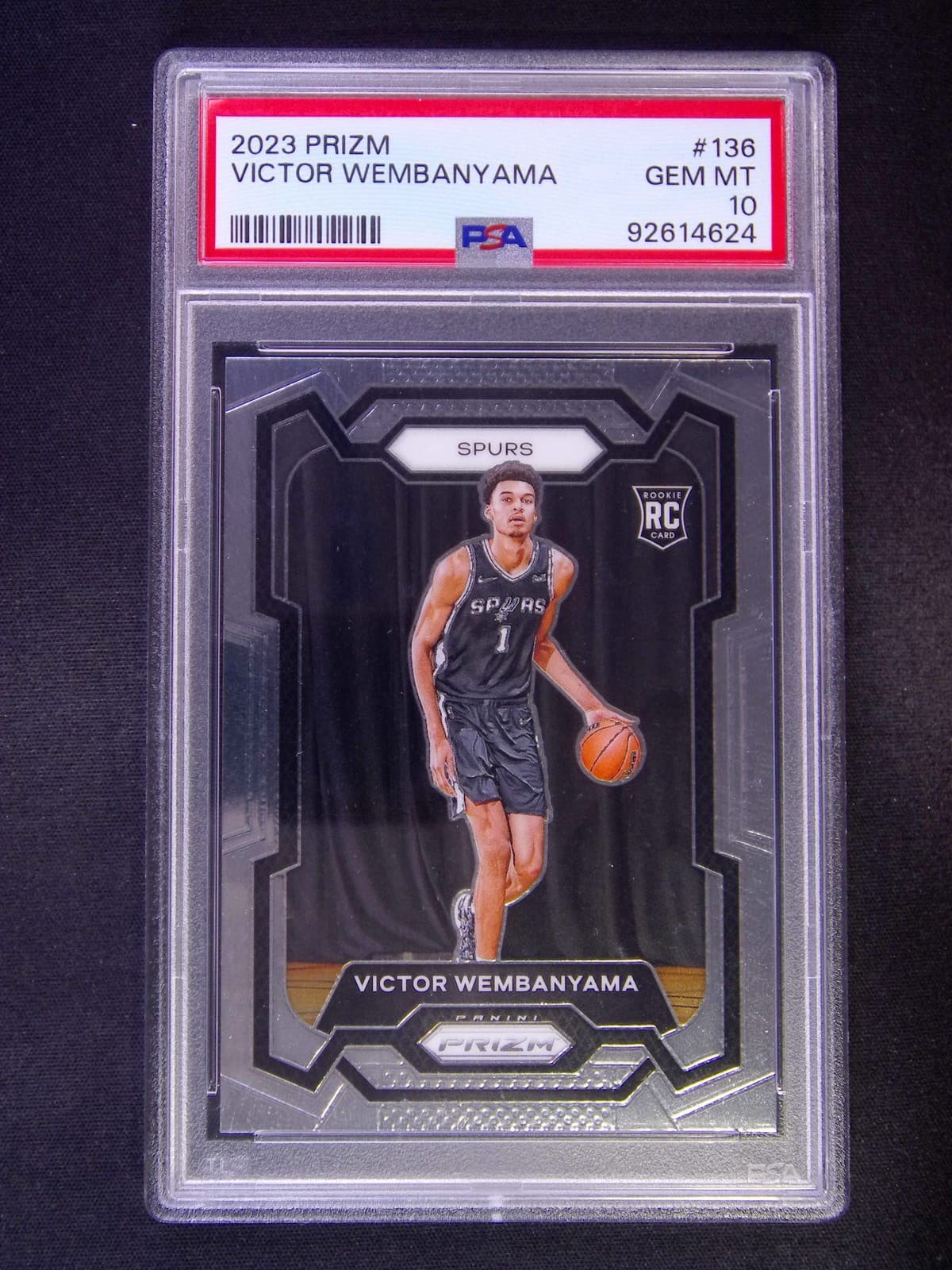 2023-24 Panini Prizm Victor Wembanyama #136 RC Rookie PSA 10