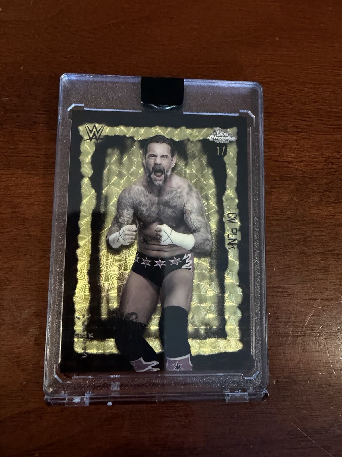 CM Punk SuperFractor 1/1 2025 Topps Chrome Cactus Jack Festival Fury. Possible10