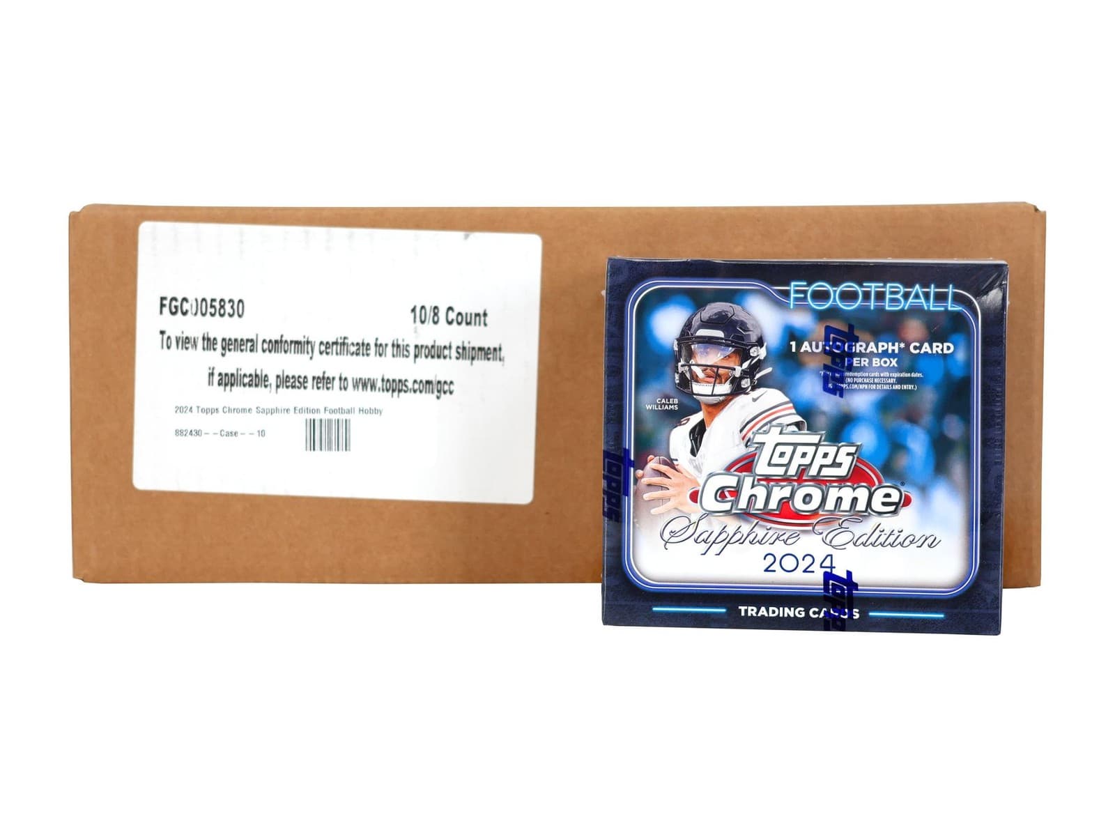 2024 TOPPS CHROME SAPPHIRE EDITION FOOTBALL HOBBY 10-BOX CASE