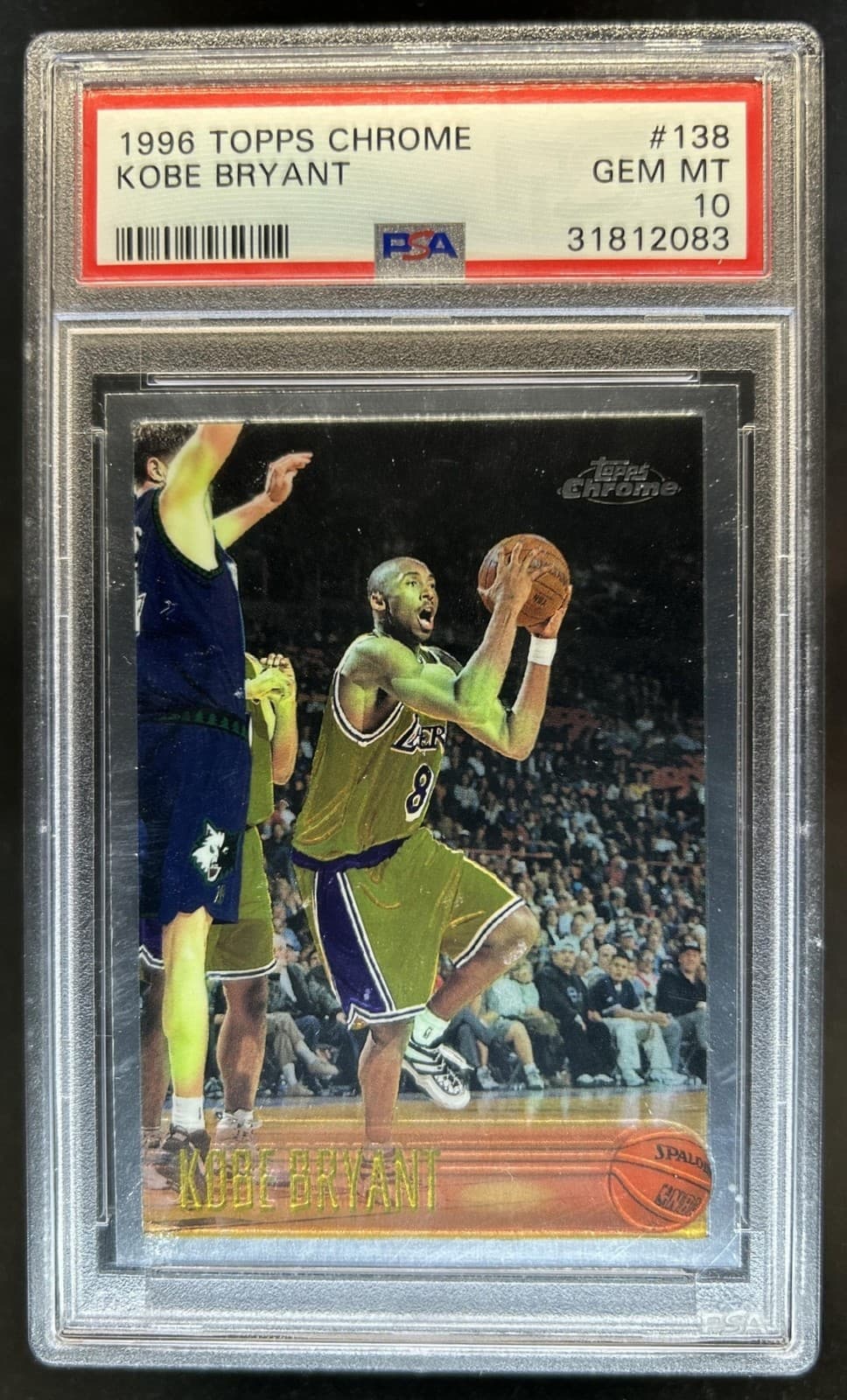 1996-97 Topps Chrome Kobe Bryant RC #138 Lakers PSA 10 GEM MINT GEM MINT Rookie
