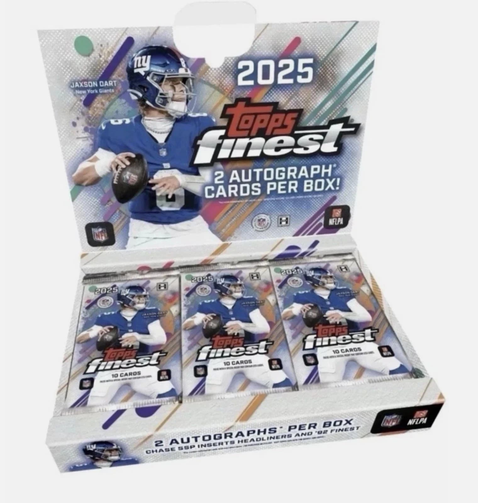 2025 Topps Finest Football Hobby Box - 2 Autographs Per Box In hand