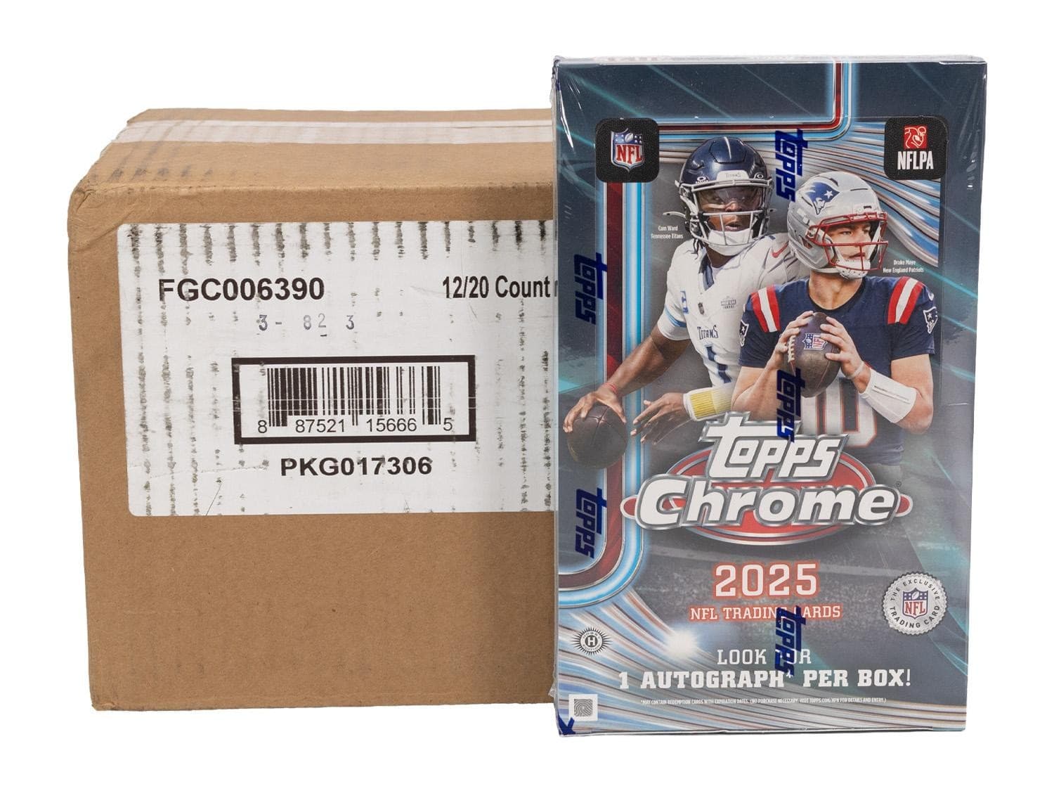 2025 TOPPS CHROME FOOTBALL HOBBY 12-BOX CASE