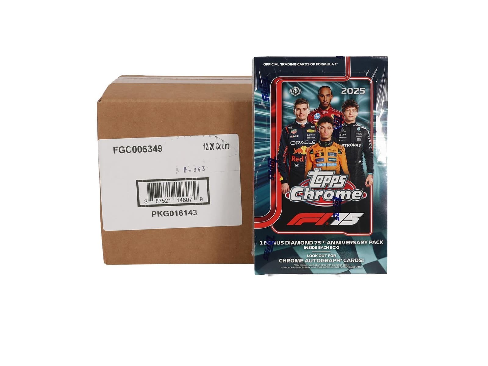 2025 TOPPS CHROME F1 FORMULA 1 HOBBY 12-BOX CASE