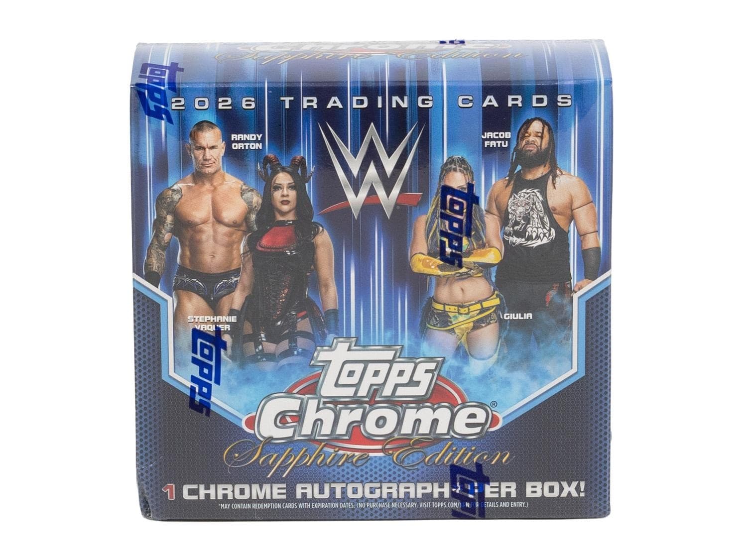 2026 Topps Chrome Wwe Wrestling Sapphire Edition Box