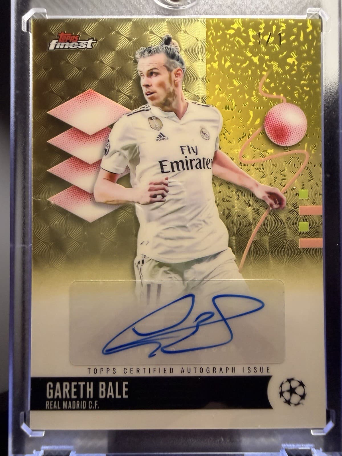 25-26 Topps Finest UEFA Club Gareth Bale Auto Superfractor 1/1 BA-LE