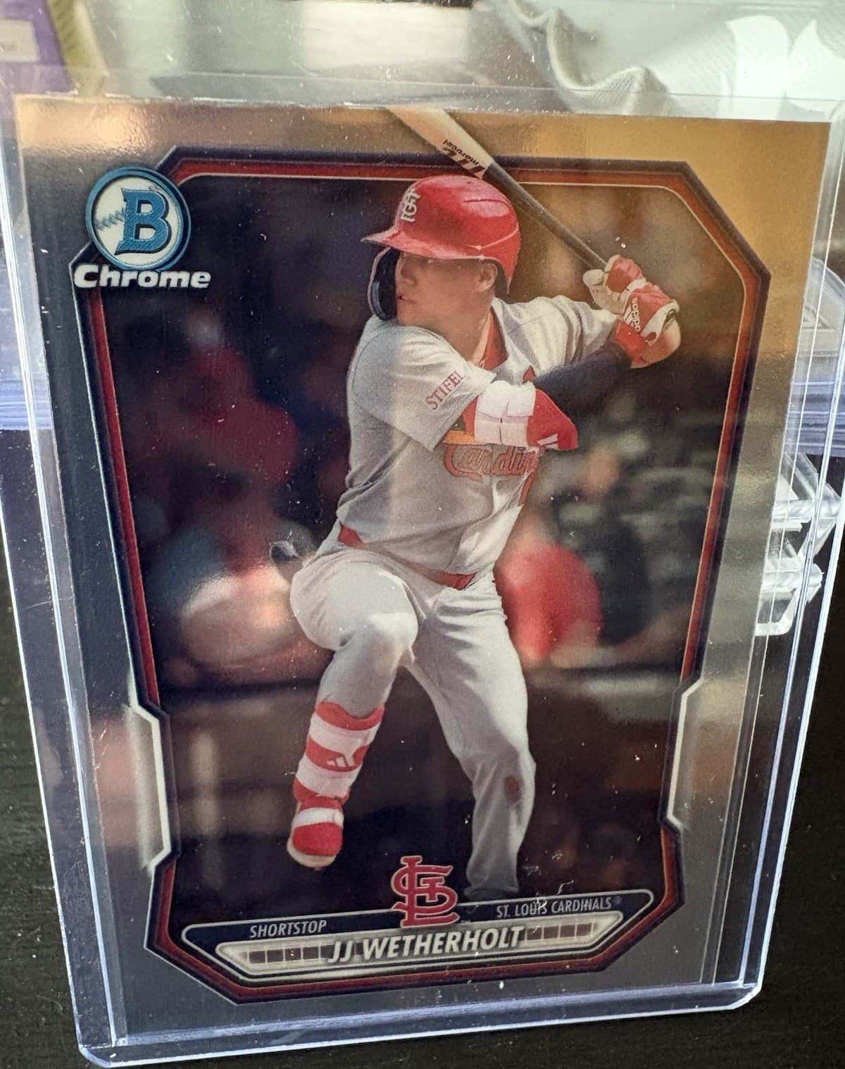 Bowman Chrome JJ Wetherholt St. Louis Cardinals MLB Baseball Trading Card