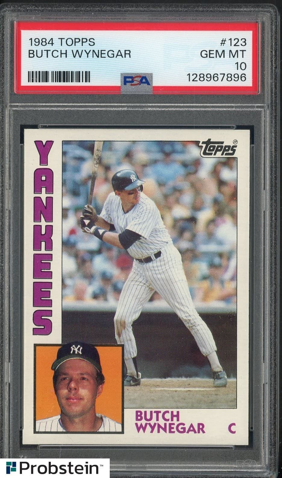 1984 Topps #123 Butch Wynegar New York Yankees PSA 10 GEM MINT
