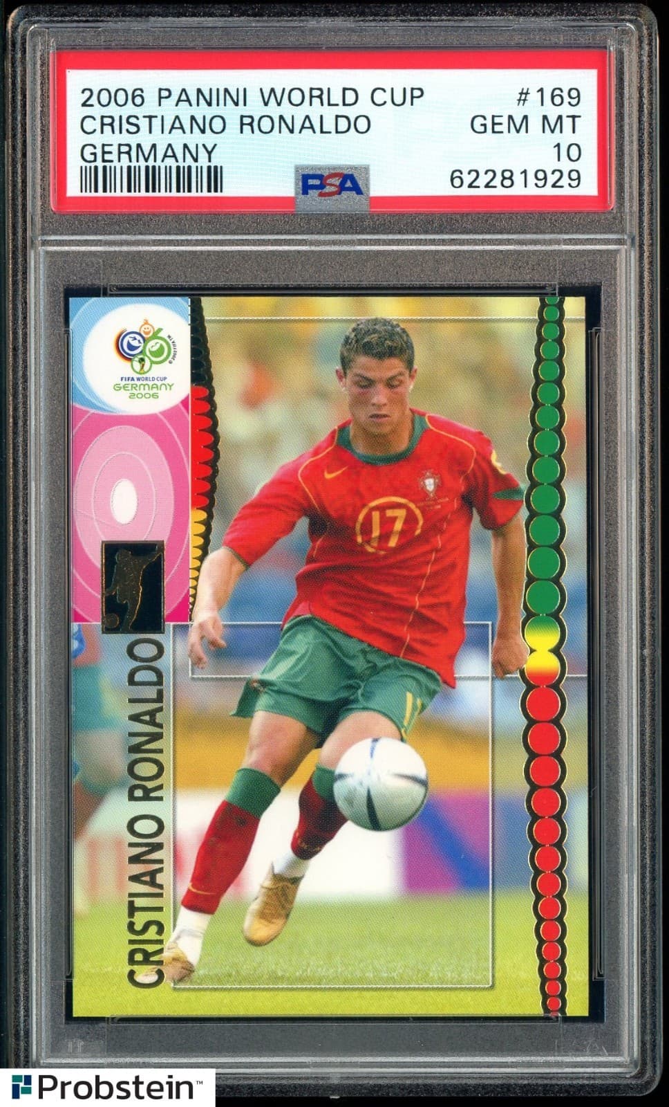 2006 Panini World Cup Germany Soccer #169 Cristiano Ronaldo PSA 10 GEM MINT