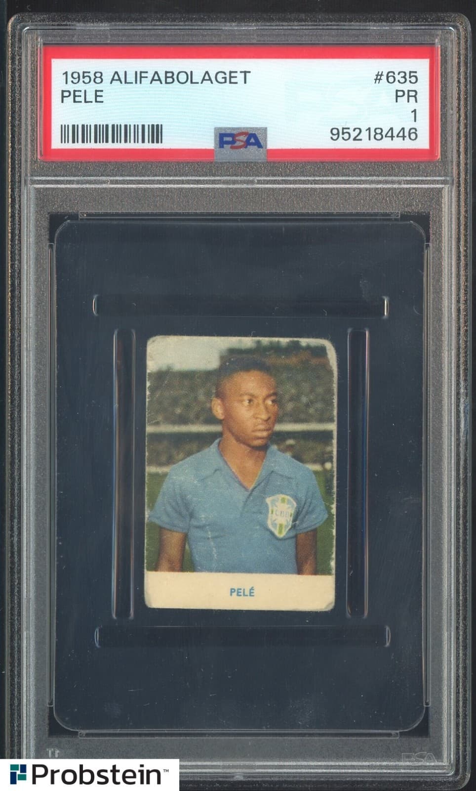 1958 ALIFABOLAGET SOCCER PELE RC Rookie #635 PSA 1