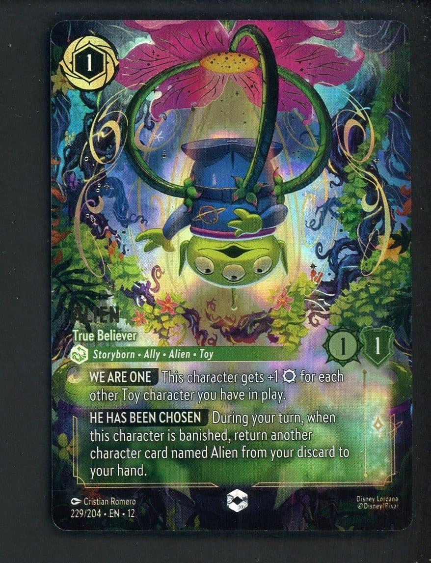 Alien - True Believer 229/204 Enchanted Wilds Unknown Disney Lorcana Card EN