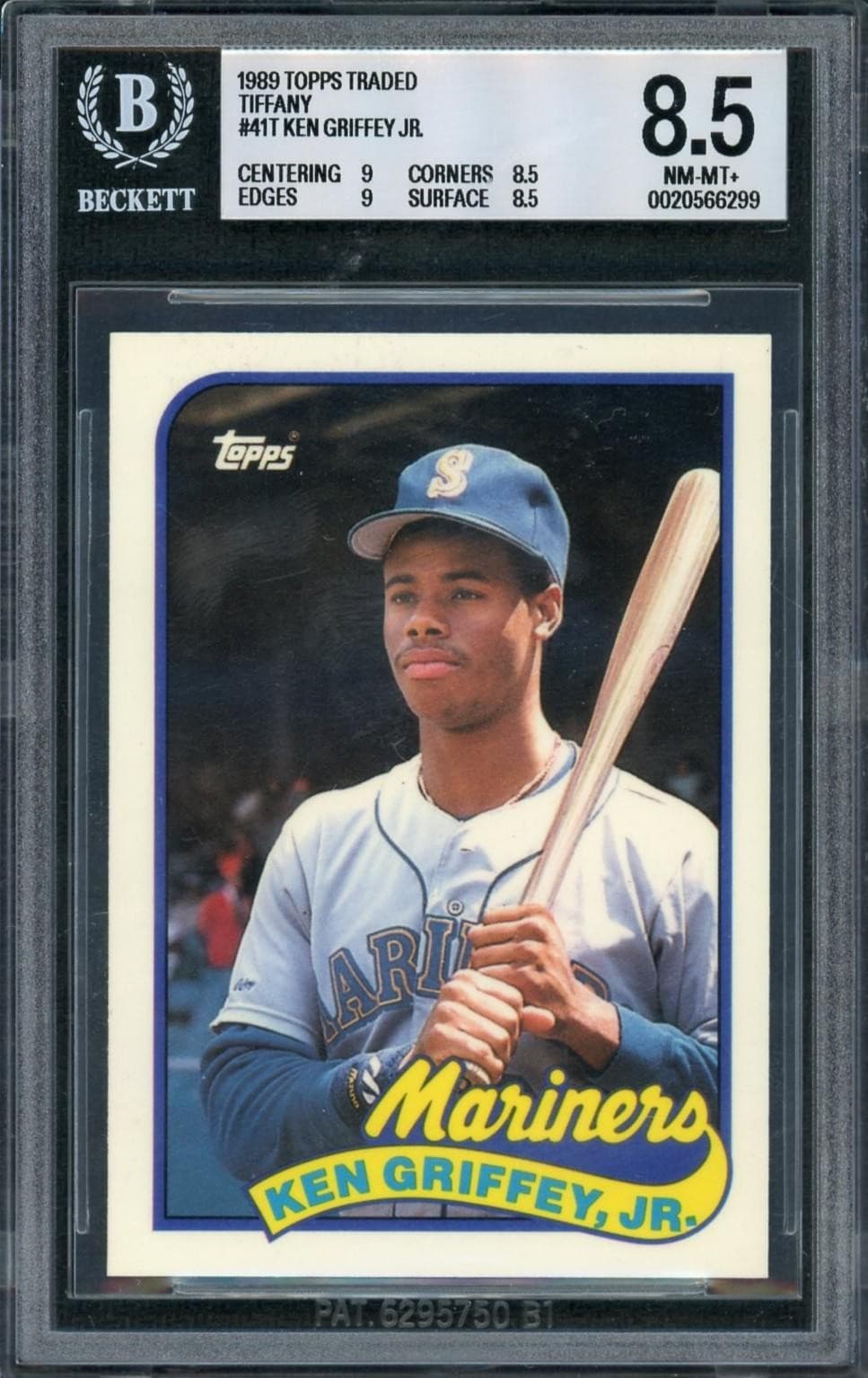 1989 Topps Traded Tiffany Ken Griffey Jr Rookie #41T BGS 8.5