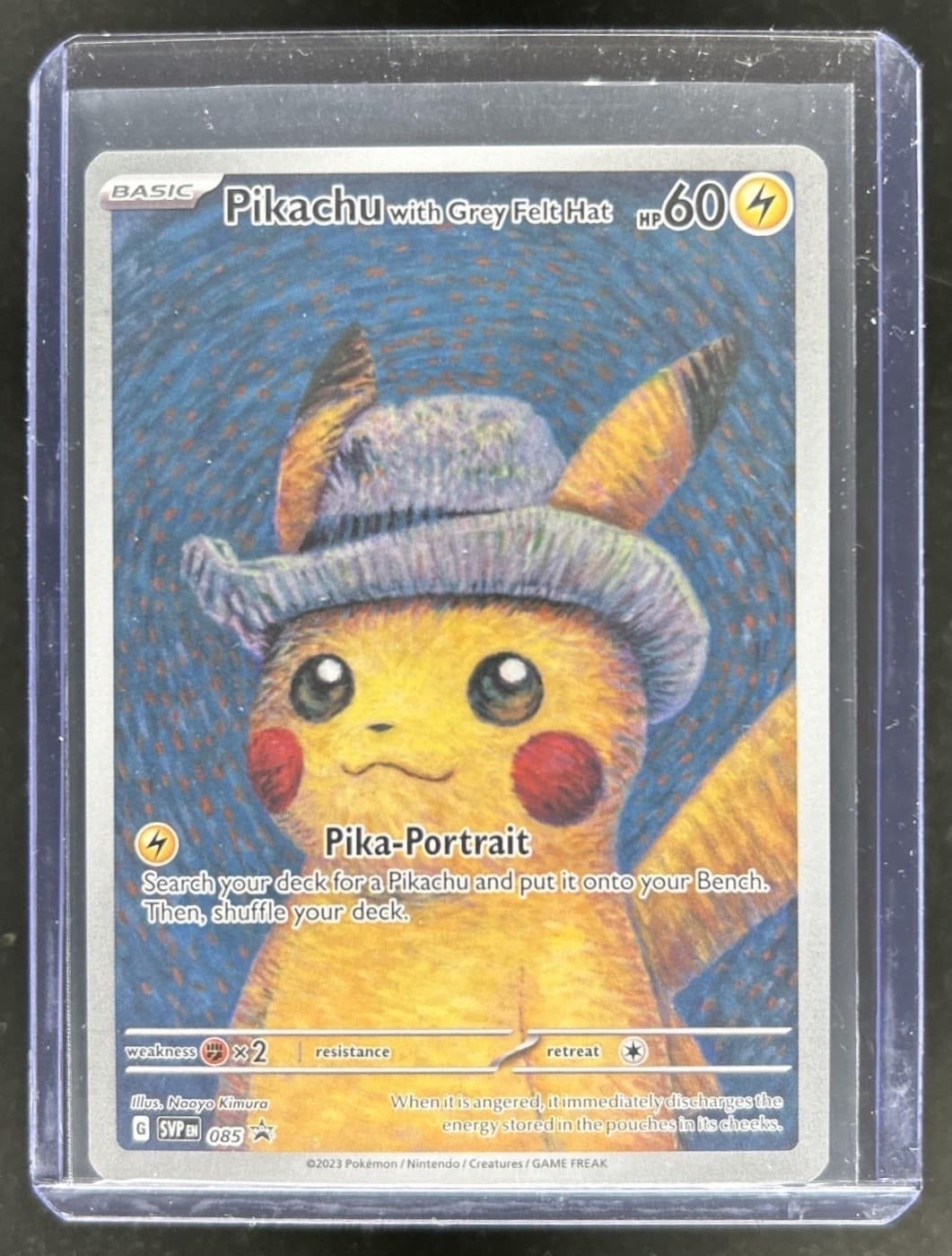 2023-25 Pokemon SV Black Star Promos Pikachu Grey Felt Hat Van Gogh #085