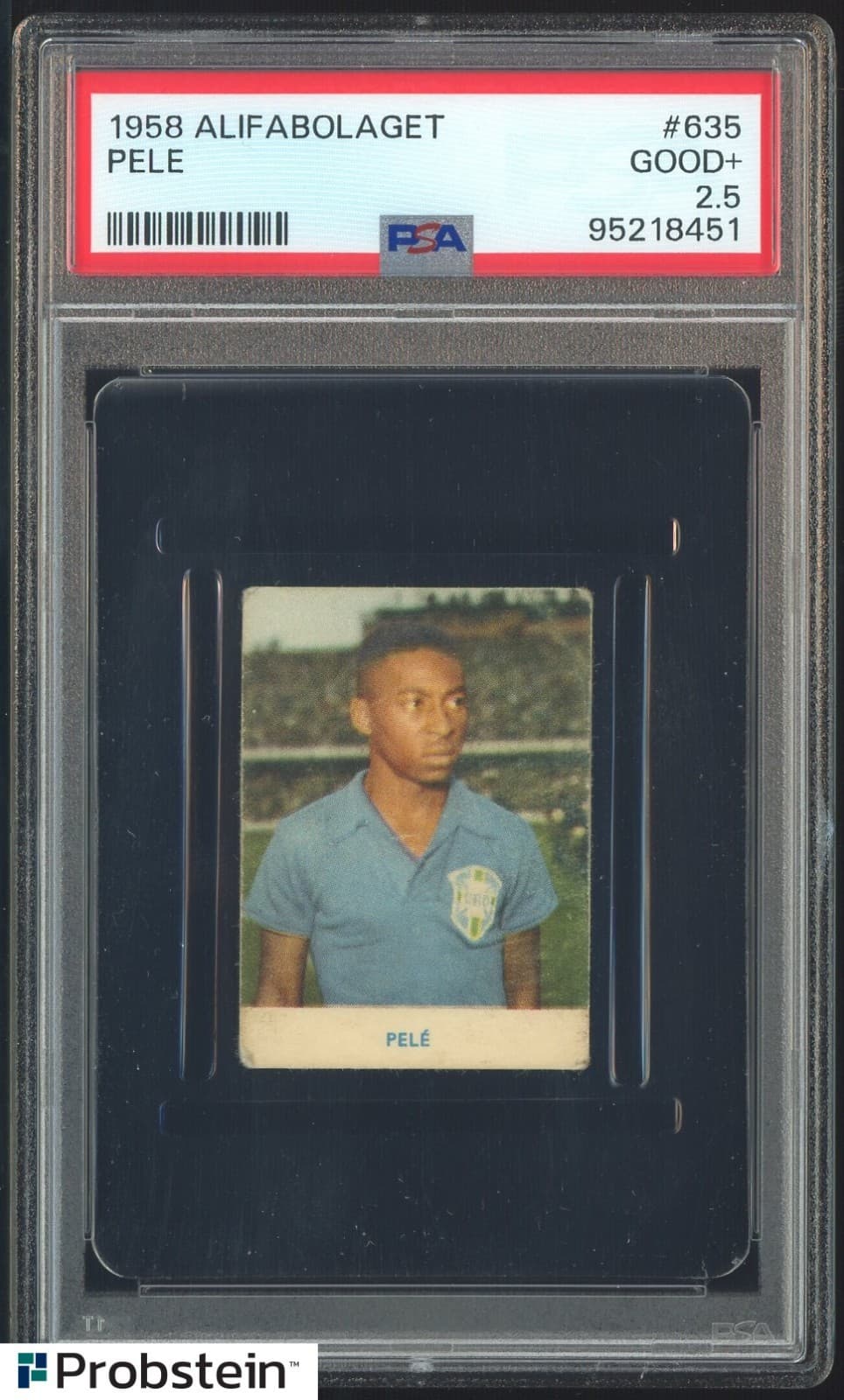 1958 ALIFABOLAGET SOCCER PELE RC Rookie #635 PSA 2.5