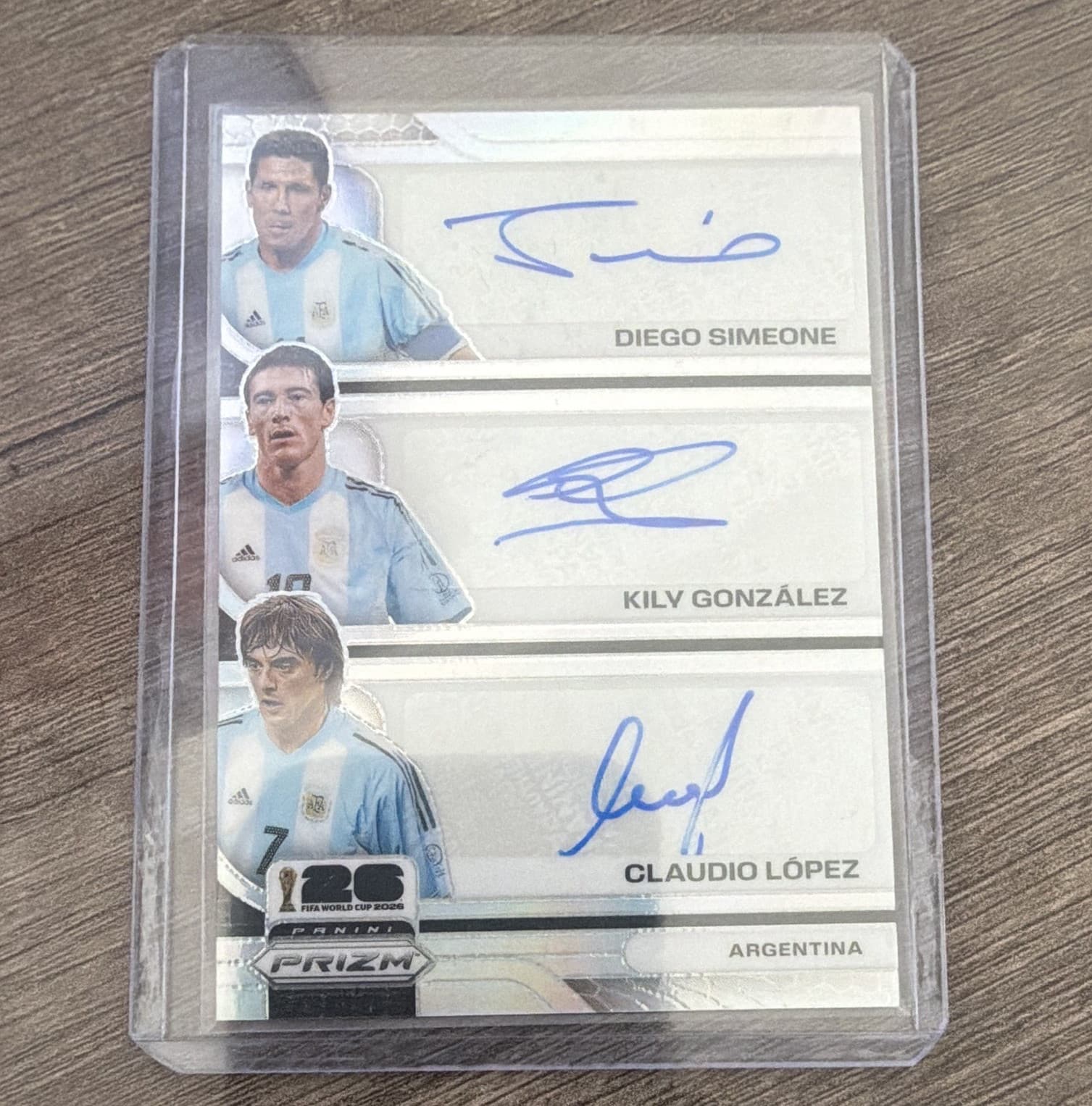 2026 Prizm FIFA World Cup Trio Signatures Simeone/Gonzalez/Lopez /75