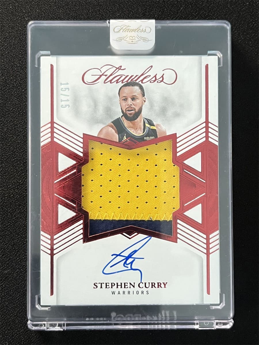 15/15 ≈1/1 ! 2024-25 Panini Flawless Stephen Curry Star Swatches Patch Auto Ruby