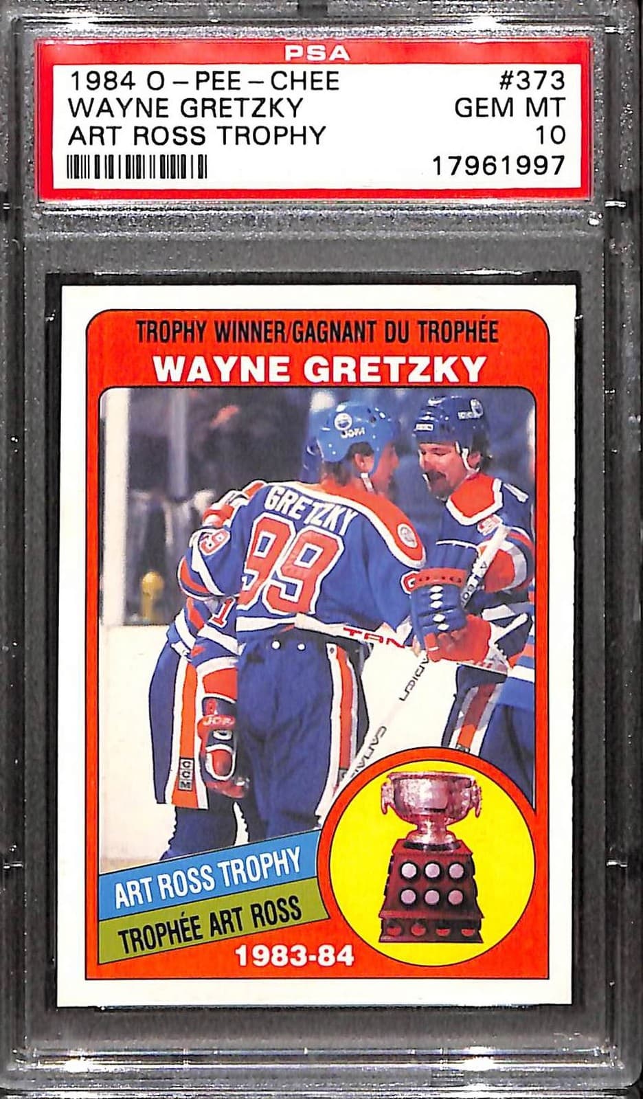 1984 O-Pee-Chee #373 Wayne Gretzky (Art Ross Trophy) PSA 10 GEM-MT 17961997