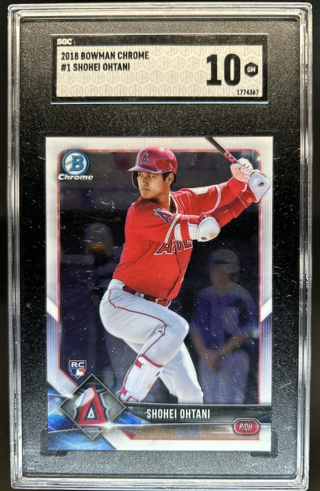 2018 Bowman Chrome Shohei Ohtani RC Rookie #1 Angels SGC 10