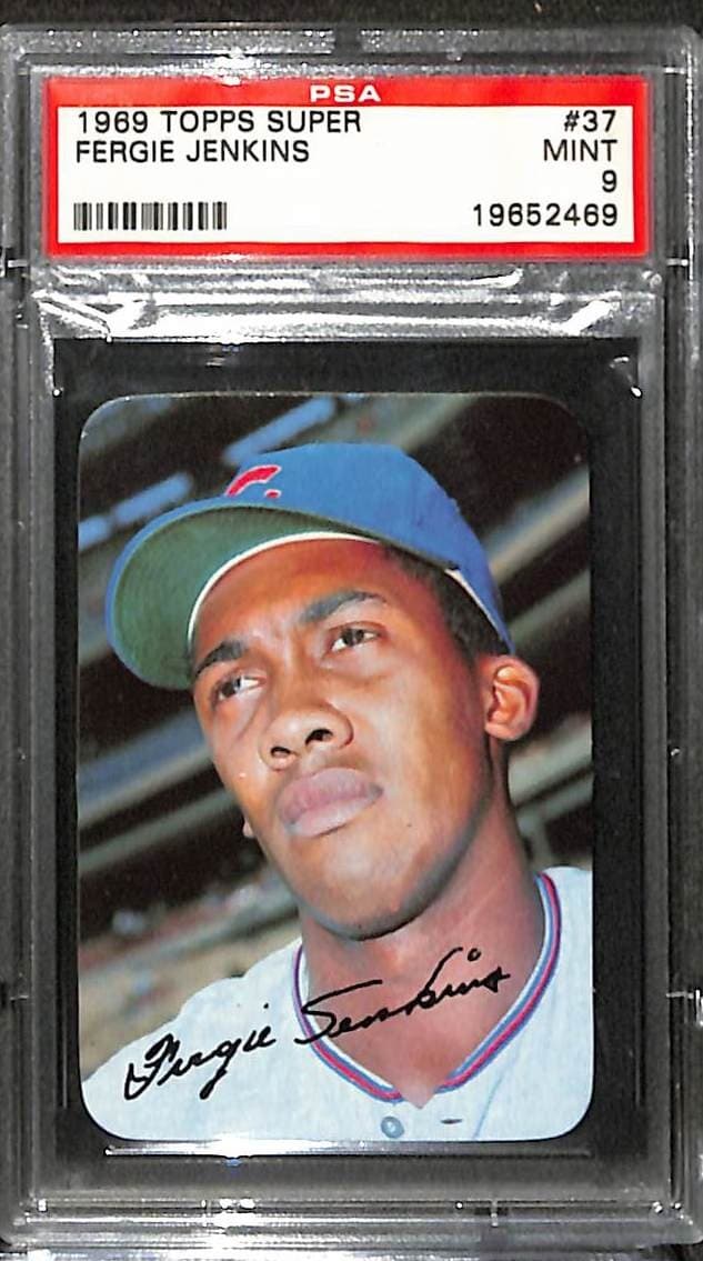 1969 Topps Super #37 Fergie Jenkins PSA 9 Mint 19652469