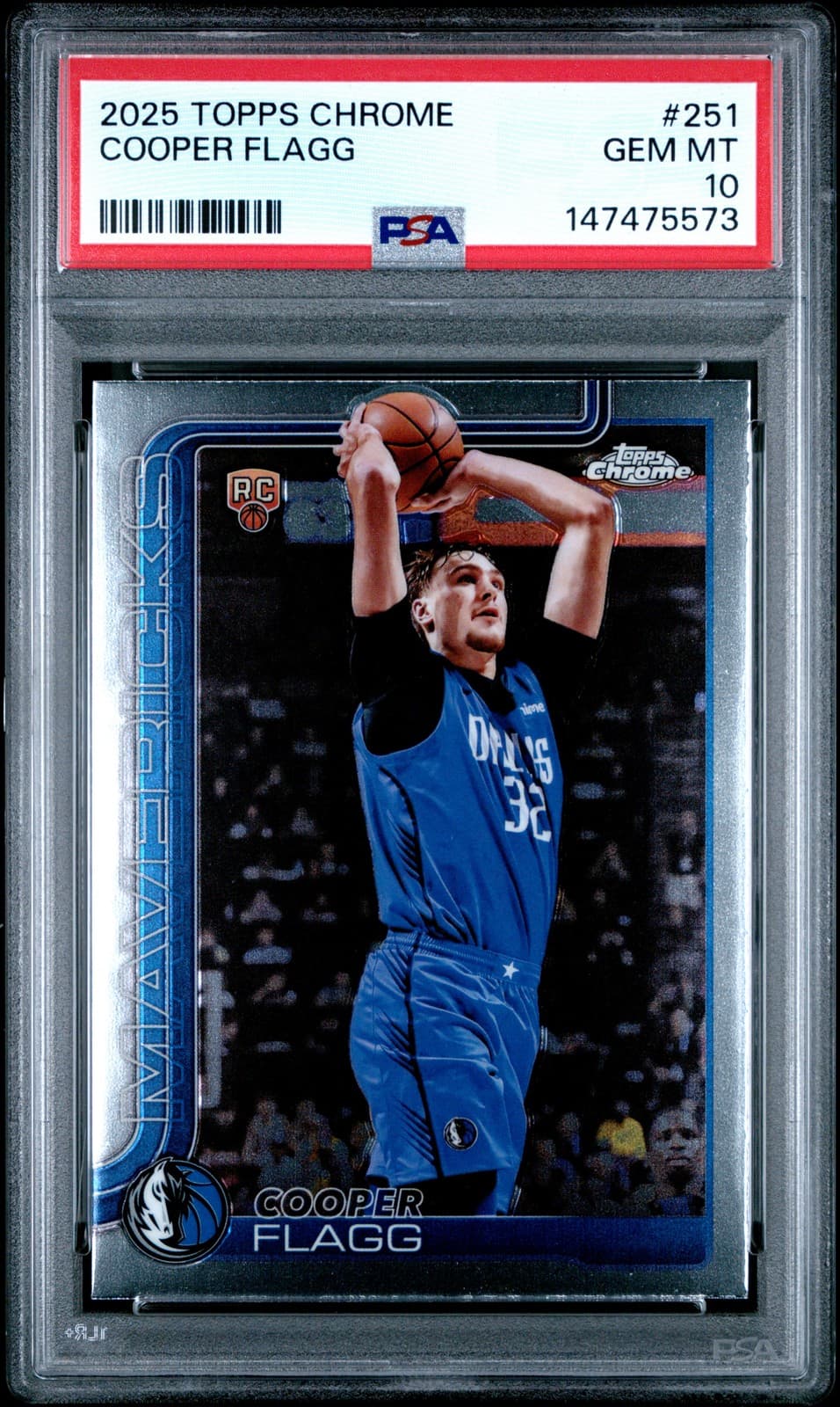 2025 TOPPS CHROME #251 COOPER FLAGG PSA 10