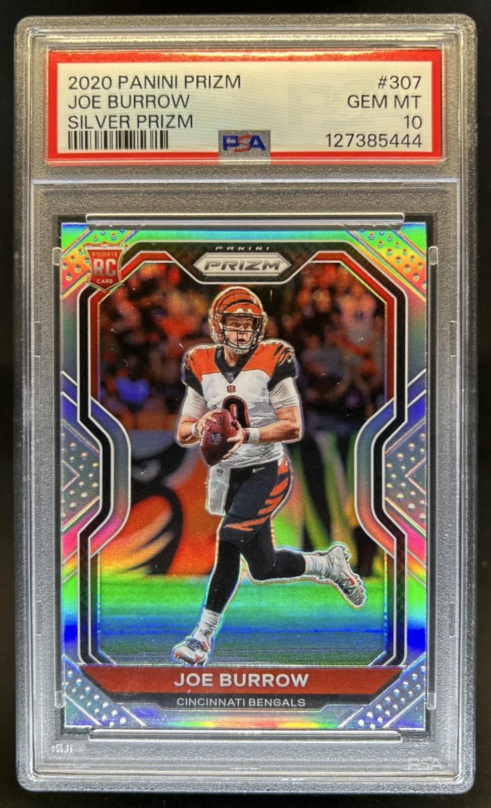 2020 Panini Prizm Joe Burrow RC Silver Rookie #307 Bengals PSA 10 GEM MINT