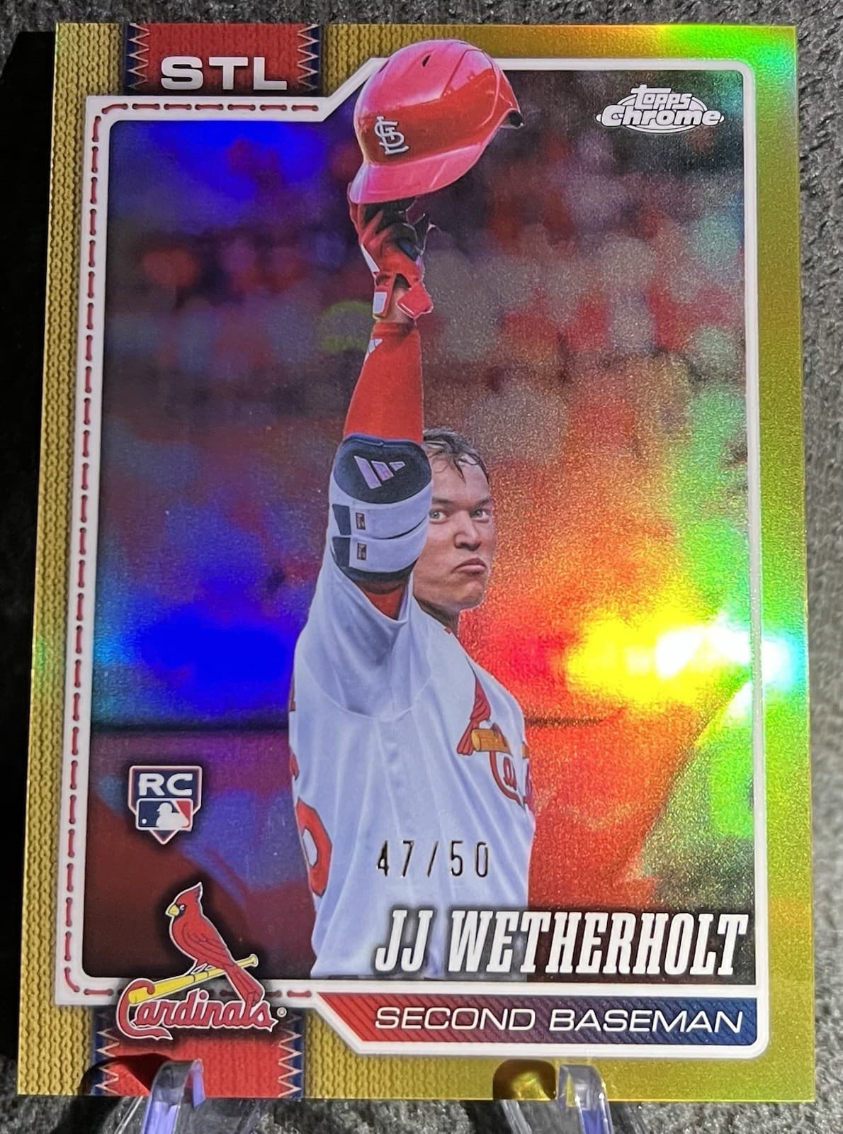 2026 Topps Chrome JJ Wetherholt Gold /50 Image Variation RC