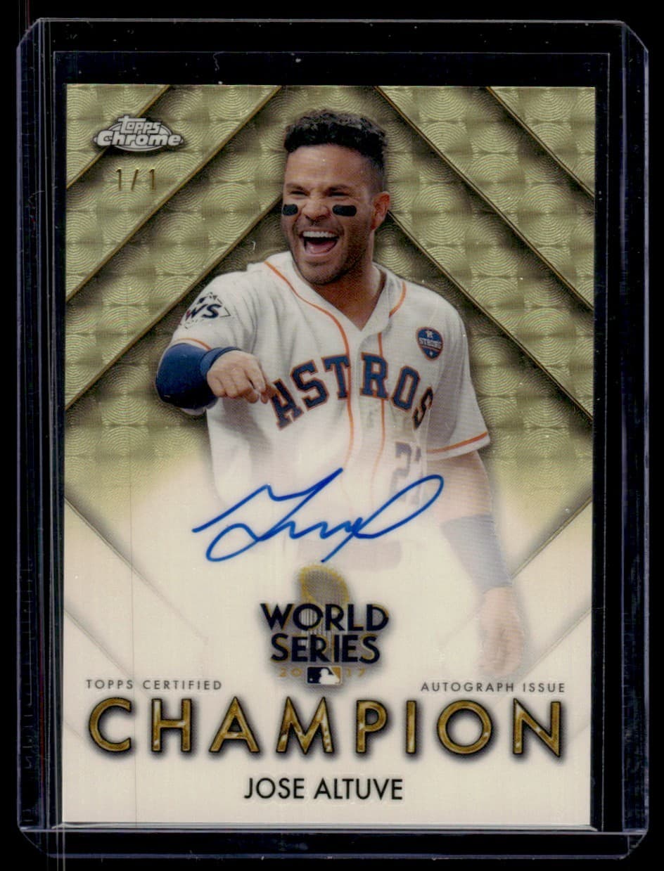 JOSE ALTUVE 2026 TOPPS CHROME WORLD SERIES CHAMPION SUPERFRACTOR AUTO 1/1