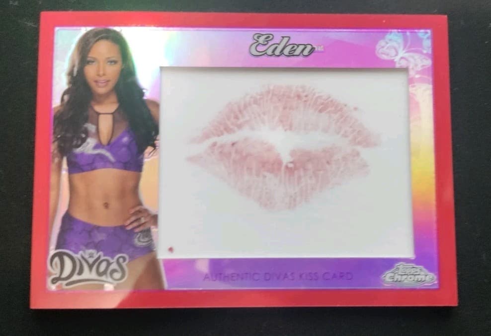EDEN BRANDI RHODES AEW WWE 2015 TOPPS CHROME RED KISS CARD SSP # 4/5 RARE