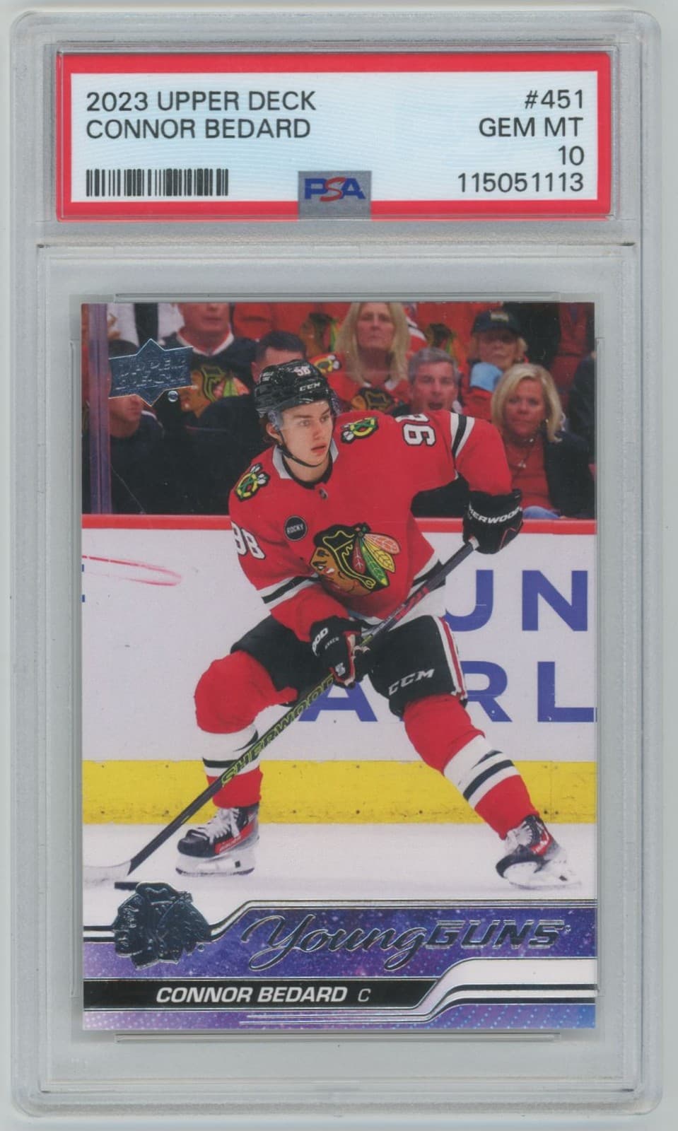 2023-24 UD Series 2 Young Guns Connor Bedard RC PSA 10 (AleDes)