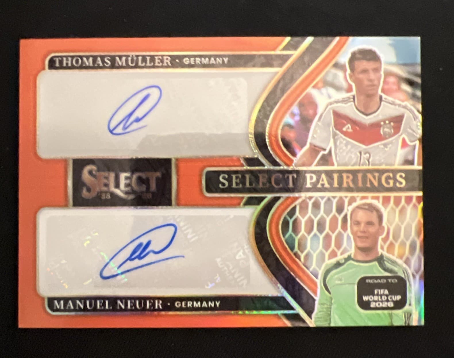 2026 Select World Cup Prizm Pairings Thomas Muller Manuel Neuer 22/49 Auto