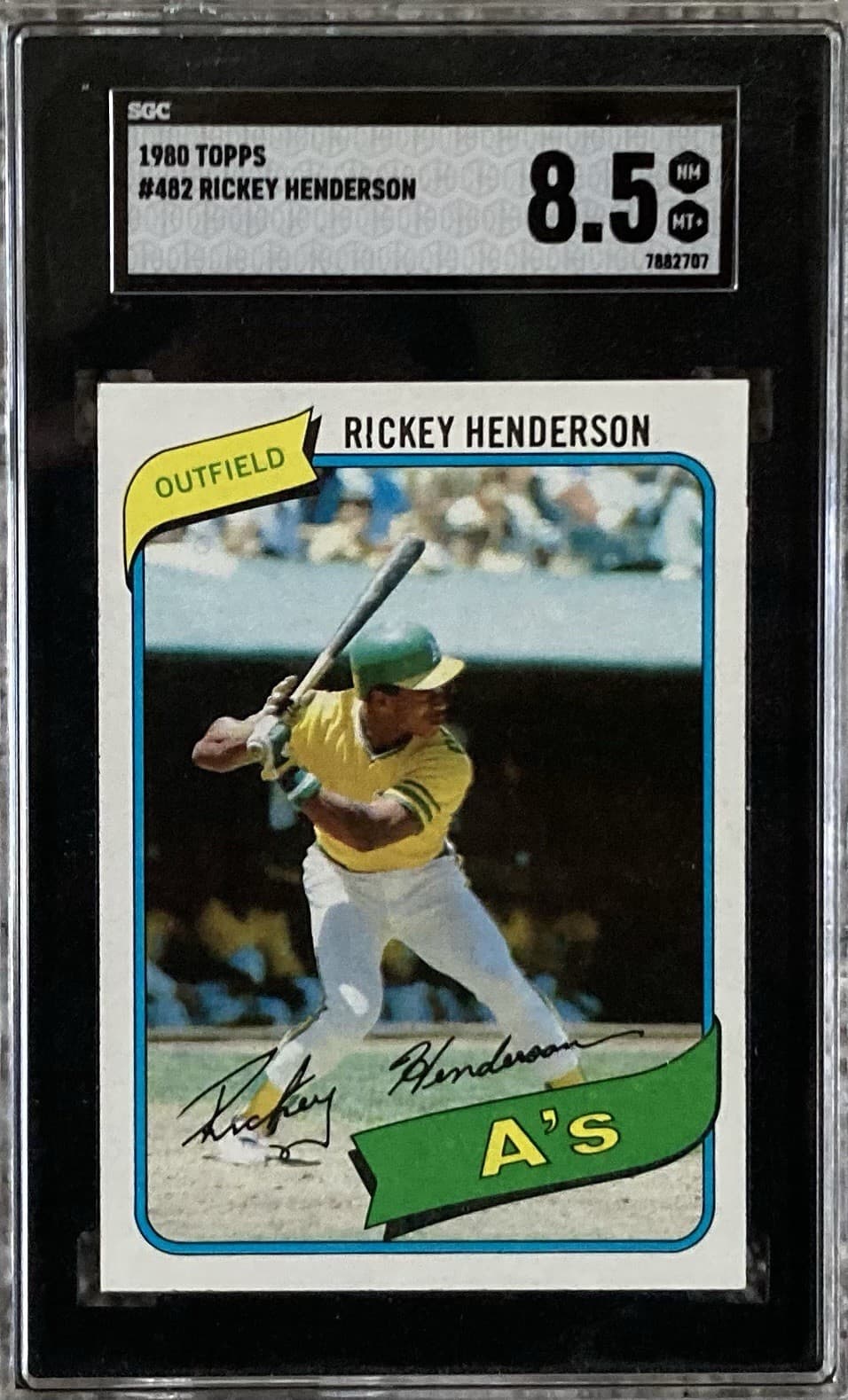 1980 Topps #482 Rickey Henderson RC Rookie 92 NM MT+ SGC 8.5