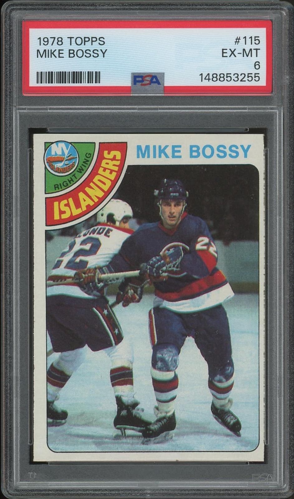 1978/79 Topps Hockey #115 Mike Bossy Rookie PSA 6 (EX-MT)