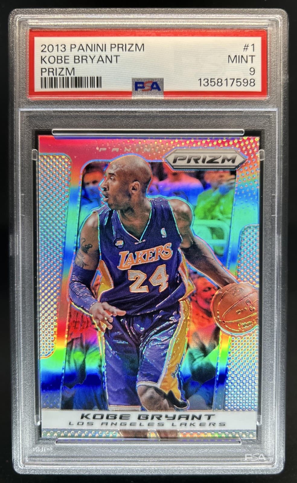 2013-14 Panini Prizm Kobe Bryant Prizm #1 Lakers PSA 9